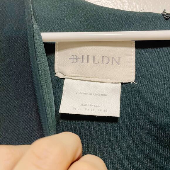 BHLDN Green Sleeveless Draped V-Neck Maxi Dress - Picture 9 of 9